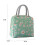 Daisy Printing Portable Lunch Box Bag Green Insulated 4