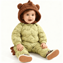 Baby snowsuit hooded jumpsuit for winter
