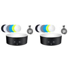 2X Rotating Display Stand, 360 Degree Automatic Mute Spin Turntable for Photography Display,Figures Collections Display