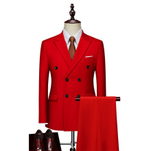 Men's Business Casual Suit Set Double-Breasted Notch Lapel