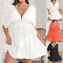 Women's V-Neck Cover-Up Dress for Beach Vacation
