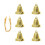 Christmas Gold Bells Pendants 1.1 Inch 6 Pack 1