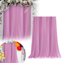 Sheer Fabric Curtain for Party Wedding Photo Booth