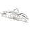 Halloween Spider Hair Clip Silver Tone 1 Pc 1