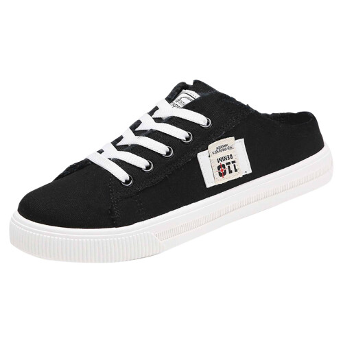 Willtoo Women's Canvas Sneakers Low Top Black US 8