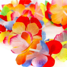 30 Pack Hawaiian Leis Flower Chains Tropical Flower Chain Perfect Welcome to Your Beach, Pool and Cocktail Party