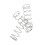 Baritone Key Spring Buttons Silver 3 Pcs 1