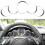 2X for  Cayenne 958 2011-2018 Silver Car Dashboard Meter Ring Covers Trim Interior Decoration 1