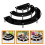 HEMOTON Cake Stand Set Black Acrylic and Metal 1 1