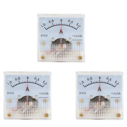 3X Class 2.5 Accuracy  0-1 A Ampere Analog Meter Ammeter 91C4