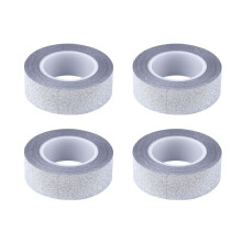 4Stück 10M Glitter Tape Stick Selbstklebende Aufkleber Label Dekorpapier DIY Silber