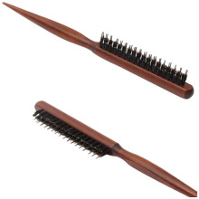 3X Wood PoignÉE Brosse À Cheveux En Poils de Sanglier Naturel Peigne Duveteux Coiffure Coiffeur Bois-Couleur