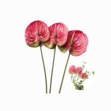 6 Pcs 22.8Inch Artificial Anthurium Flowers for Home Decor Bouquet and Green Leaf and Bridal Wedding Decoration()