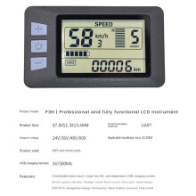 2X P3H LCD Display Meter Dashboard 24V 36V 48V 60V Electric Bike Meter Display Panel for Electric Scooter(5PIN)