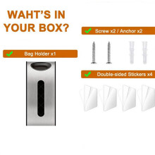 2X Wandgemonteerde Organisator voor Plastic Zakken, Duurzame Plastic Boodschappentas-Saver, Houder en Dispenser voor Plastic Boodschappentassen in de