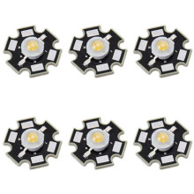 6X 3W Power Star LED Licht Lampe Perle - Warmweiss