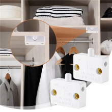 24 Stück Schrank Lampen Schalter Automatischer Tür Schalter Kontakt Schalter für Kleider Schrank Anwendbar für 12V 24V 110V (Weiß)