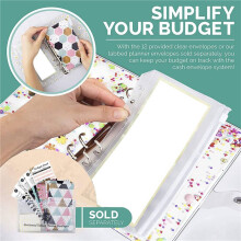 2X A6 Binder,Budget Binder,Verwendet für Budgetierung,Budgetplanung Notizblock,Geldumschlag Binder,Rosa mit Budgetumschlag