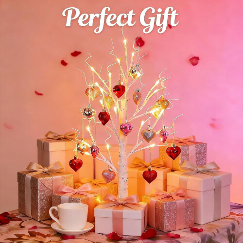 Heart-Shaped Birch Tree Lamp LED Waterproof Drop-Resistant 2