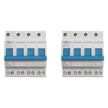 2X TOMZN 4P 63A 3-Phasiger MTS-Leistungsschalter mit Manueller ÜBertragung und Trennschalter