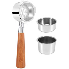 2X Porte-Filtre à Expresso 51Mm pour  EC685 EC680 Porte-Filtre Sans Fond à Café avec Bol à Poudre de Café de 51Mm 6 PièCes