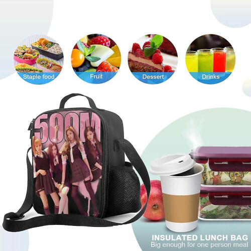 Kpop Blackpink matlåda med vadderad isolerad foder lunchväska termisk kylväska 1