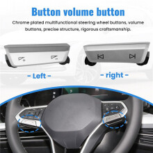2X Chrome Multifunctional Steering Wheel Button Key Volume Button for 8 MK8 B8 PA T ROC 30D959442J