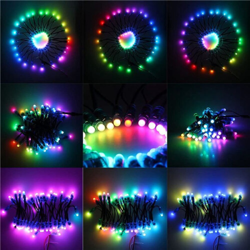 150Pc WS2811 RGB LED Pixels Light Individually Addressable 12mm Diffused Digital Full Color LED Pixel Module Light DC12V