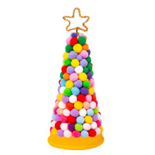 Pre-lit Mini Christmas Tree with Pine Cones Decoration