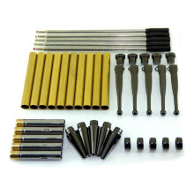 Houtdraaipen Fancy Slimline Set X 5, Metalen Afwerking, Draaimechanisme