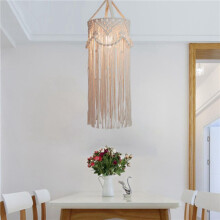 4X Kronleuchter Boho Dekor Handgewebte Charm Makramee Wandbehang Kreative Home Bunk Home Dekoration Lampenschirm Mandala