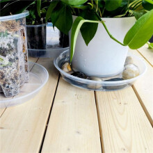 Paquet de 8 Soucoupes à Plantes Transparentes Soucoupes à Plantes en Plastique 12 Pouces, Plateau à Plantes Épais et Durable, Pot Fleur pour