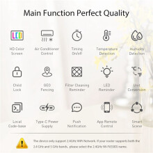 3X Tuya Life New WiFi Thermostat DC5V Air Conditioner IR Remote Control Timer Temperature Humidity Sensor