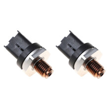 2X Fuel Rail Pressure Sensor Pressure Relief Valve Fuel Rail Sensor Transducer for 0281002797 0281006507