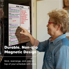 2X Magnetisches Whiteboard, Kühlschrankkalender, Essensplaner und Einkaufsliste, Whiteboard - Memoboard und Familienplaner