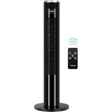 Ventilateur Tour Silencieux sur Pied avec Télécommande Noir 87 cm