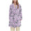 Women's Flannel Hooded Robe Purple M 1