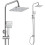 Duschset Regendusche mit Handbrause Chrom 8x4 Zoll Silber — duschset chrom, regendusche set, handbrause dusche 1