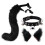 Hair Clips Cocker Tail Animal Element Adjustable Faux Fur Solid Wolf Tail Ears Collar For Cosplay48 4