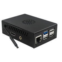 For OrangePi 4PRO Metal Case with Power Supply Enclosure with Cooling Fan & Aluminum Heatsinks Kit EU Plug