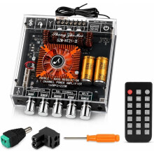 2.1-Channel Amplifier Board - 160Wx2 + 220W Subwoofer, with TWS, FM/USB/AUX for DIY Speakers & Home Audio