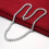 Sterling Silver Round Grid Chain Necklace 45 cm 1