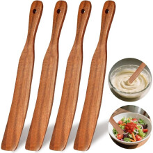 4Pcs Skinny Spurtle for Sourdough , Reaching Bottom of Jars, Dough Whisk, Stirring, Mixing, Spreading