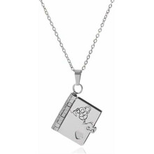 Granddaughter Book Necklace Personalized Gold Silver Locket