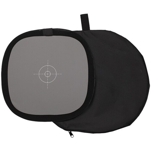 Two Sides Trifold Reflector Foldable Disc Hand Hold Gray/White Balance Card Light Diffuser 3in1 Focus Board