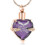 Crystal Heart Cremation Necklace with Angel Wings Pattern 1