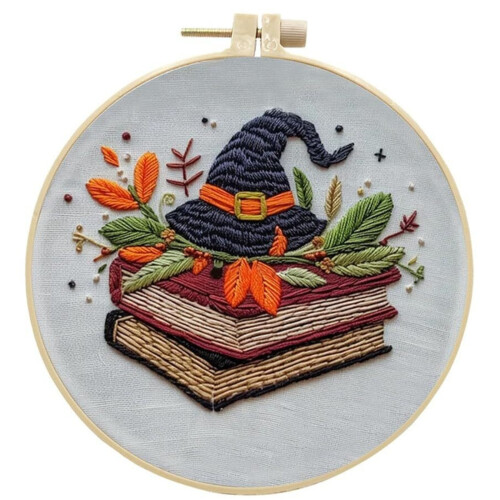 Halloween Embroidery Kit Ghost Gothic Cross Stitch Beginner