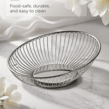 Metal Bowl Vegetable Holder Decorative Stand for Bread, Snacks, Households Items Storage,Stainless Steel Bread Basket