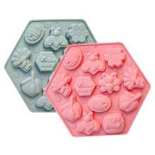 Honey Bee Silicone Molds for Soap, Honeycomb Cake Mold for Treats Cupcakes Desserts Baking Mould Cake Decor