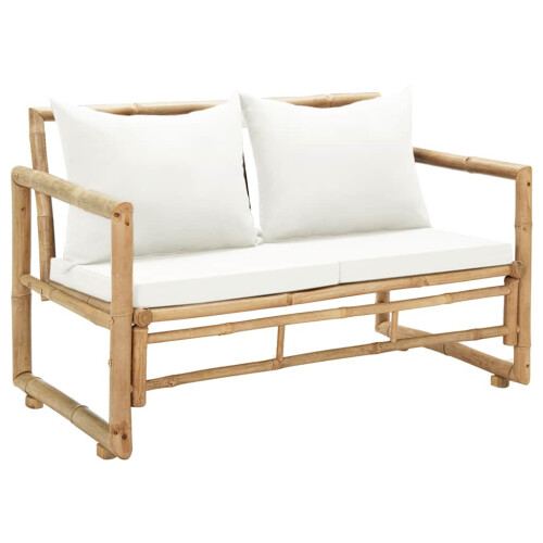 VidaXL vidaXL 2-Sitzer Gartensofa mit Polstern Bambus